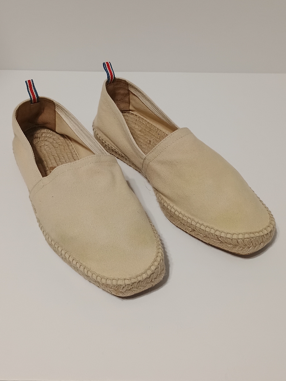 Castaner Cream Canvas Espadrille Flats Women’s Size 42 Made in Spain